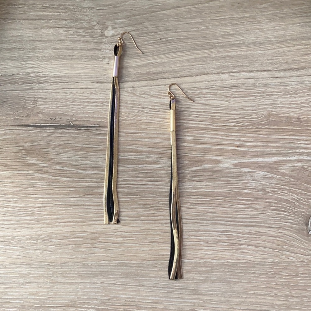 Black and gold earrings